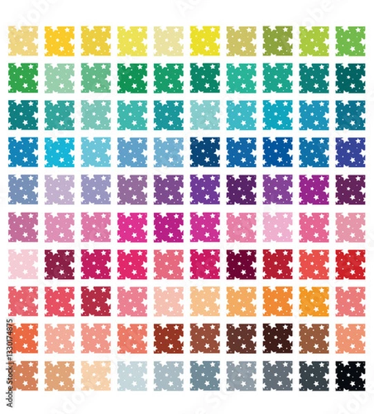 Fototapeta 100 colorful star backgrounds