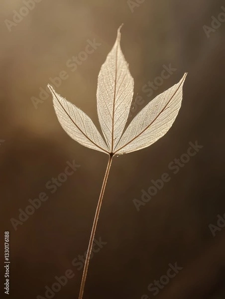 Obraz Delicate Transparent Leaf Against Soft Natural Background