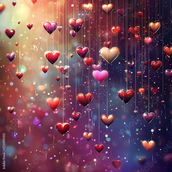 Fototapeta valentine background with hearts
