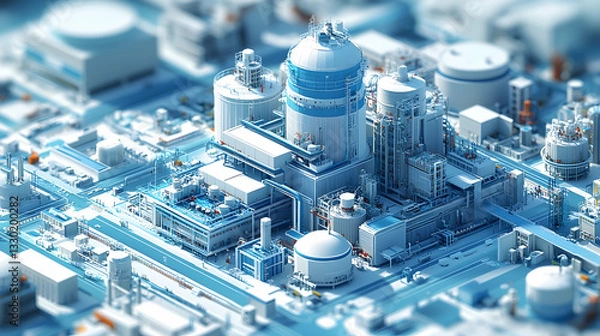 Obraz Industrial Complex, Geometric Design