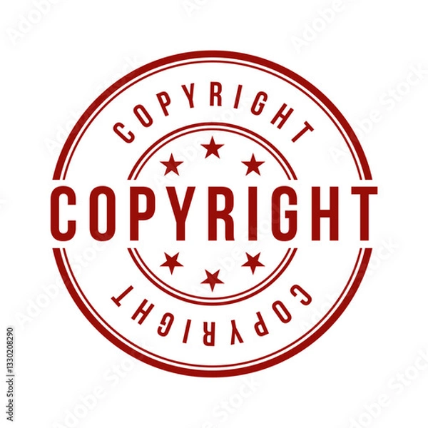 Obraz copyright rubber stamp design vector template