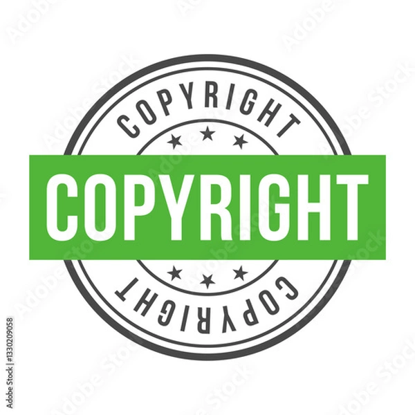 Fototapeta copyright rubber stamp design vector template