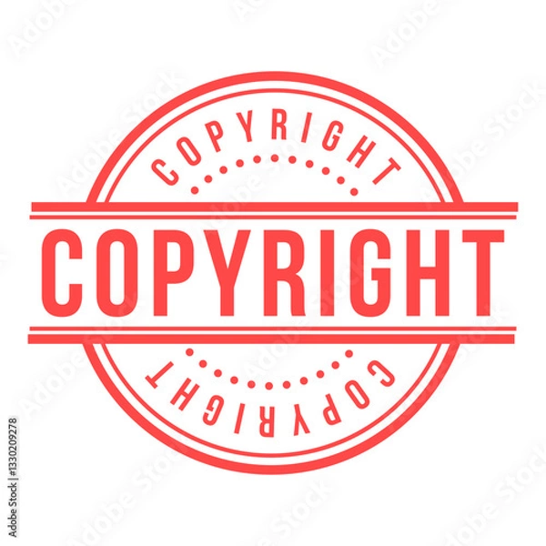 Obraz copyright rubber stamp design vector template