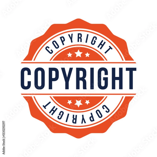 Obraz copyright rubber stamp design vector template