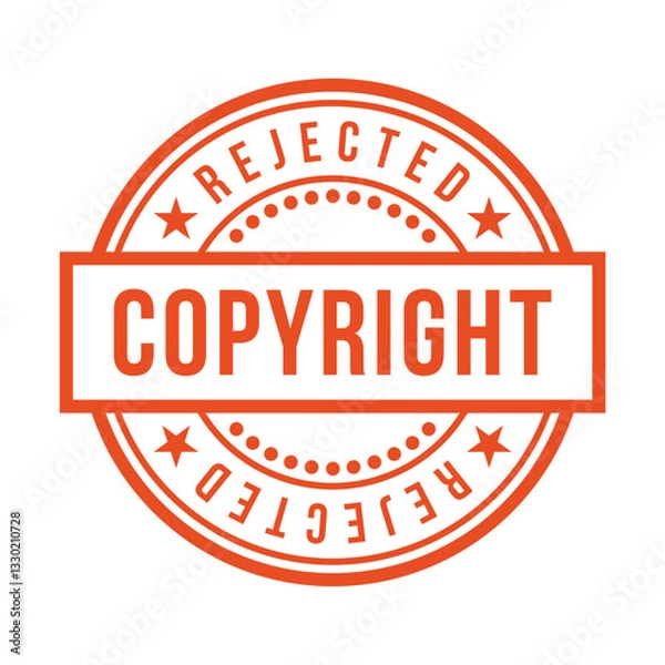 Obraz copyright rubber stamp design vector template