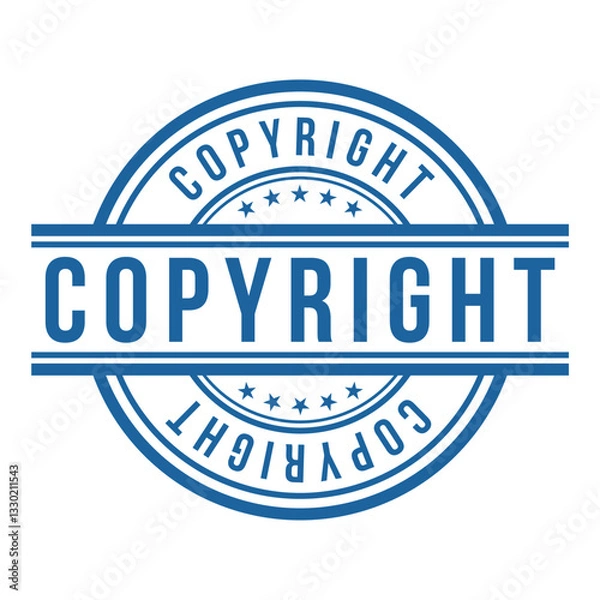 Obraz copyright rubber stamp design vector template