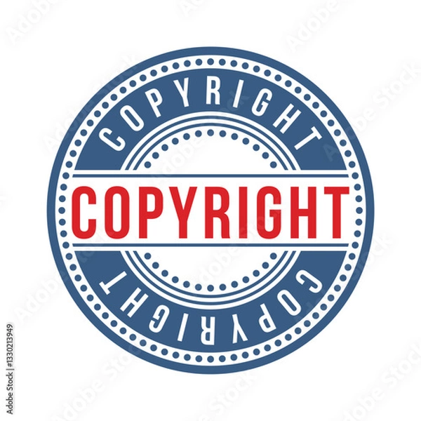Obraz copyright rubber stamp design vector template