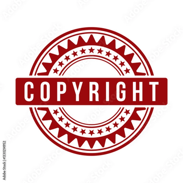Fototapeta copyright rubber stamp design vector template