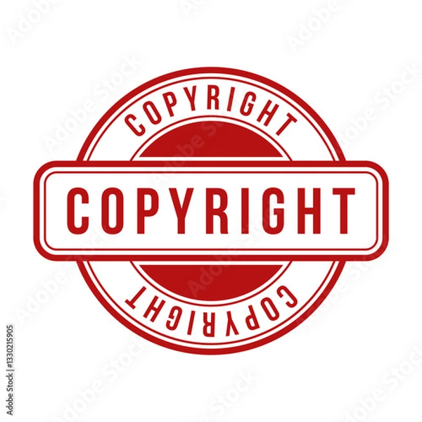 Obraz copyright rubber stamp design vector template