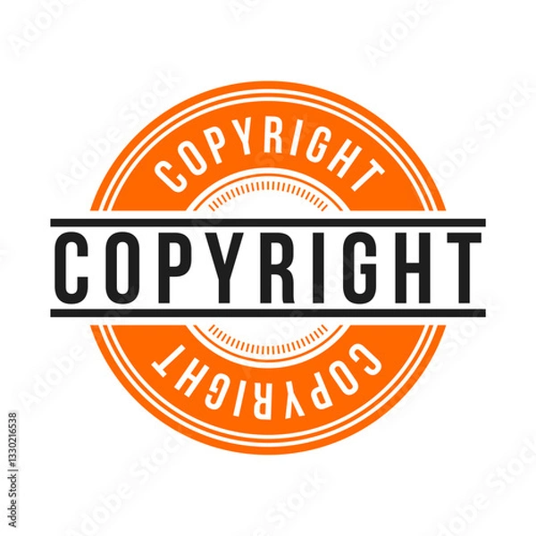 Obraz copyright rubber stamp design vector template