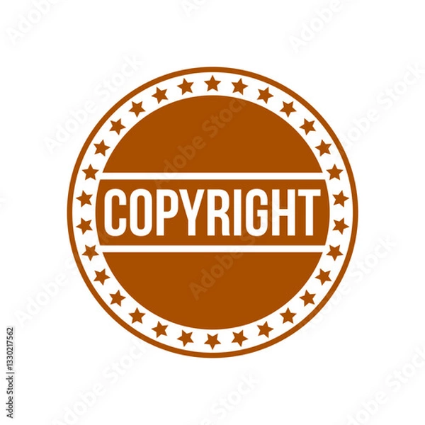 Obraz copyright rubber stamp design vector template