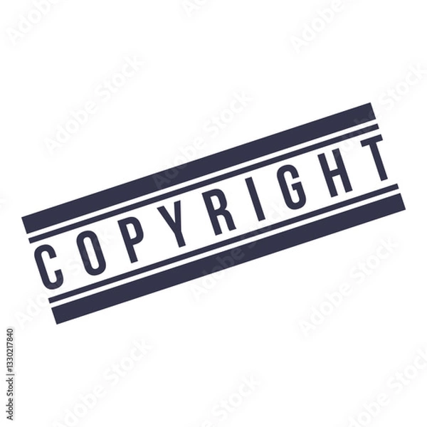 Obraz copyright rubber stamp design vector template