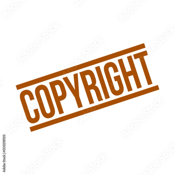 Obraz copyright rubber stamp design vector template