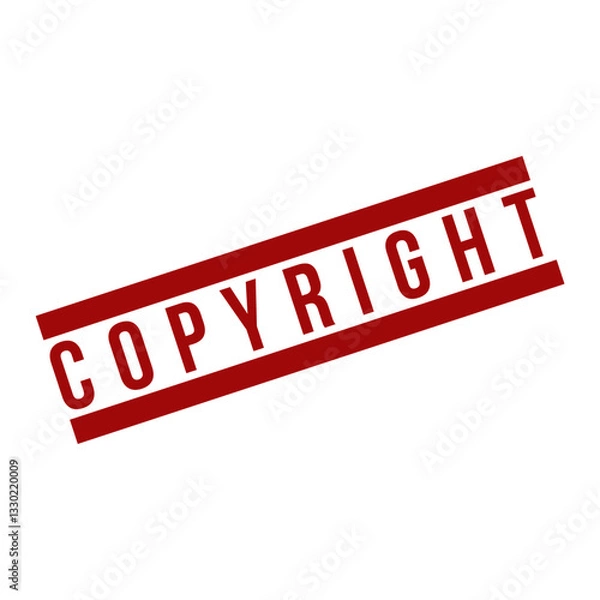 Obraz copyright rubber stamp design vector template