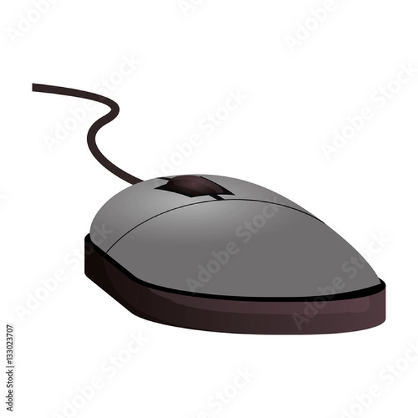 Fototapeta Mouse icon. Device gadget technology and electronic theme. Isolated design. Vector illustration