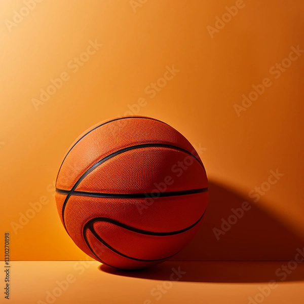 Obraz Basketball on an orange surface