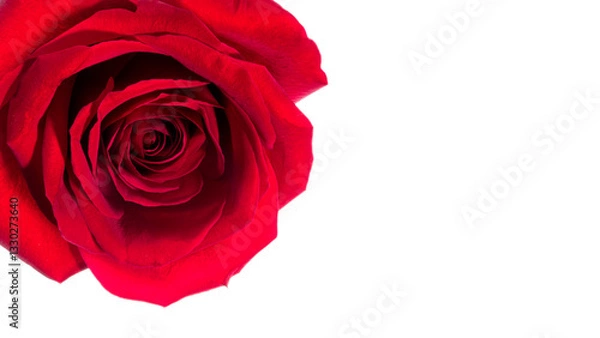 Fototapeta red rose isolated on white