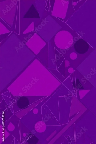 Fototapeta Abstract Geometric Pattern Background With Purple Color Banner Poster