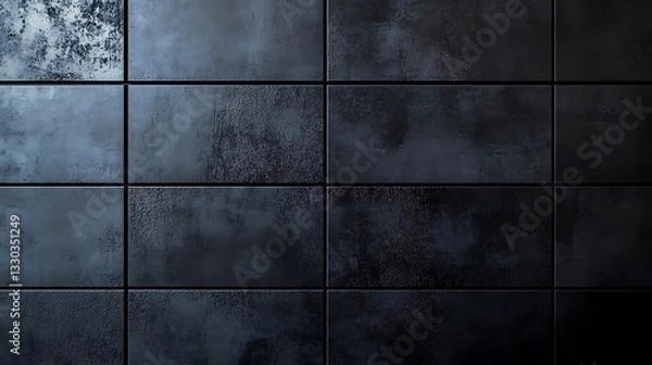 Fototapeta Dark Gray Tile Wall Background