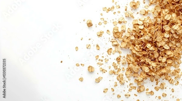 Obraz oat flakes isolated on white background