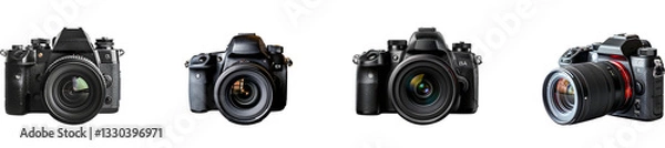 Fototapeta camera on transparent background collection set