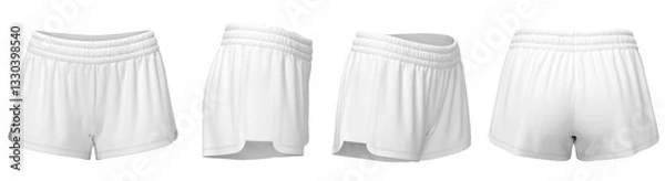 Obraz 3D Clothing Mockup - White Short Shorts 3D Render