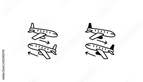 Fototapeta Connecting Flight icon design with white background stock illustration