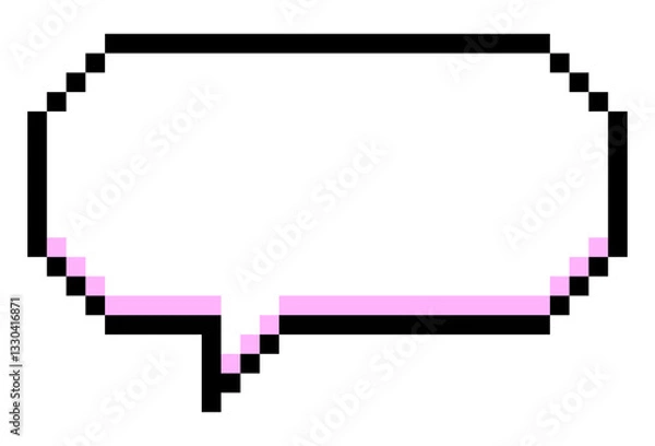 Obraz Blank speech bubble pixel art