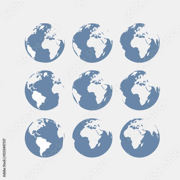 Fototapeta world map and globe