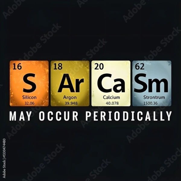 Fototapeta Playful Sarcasm Periodic Table Elements T-Shirt