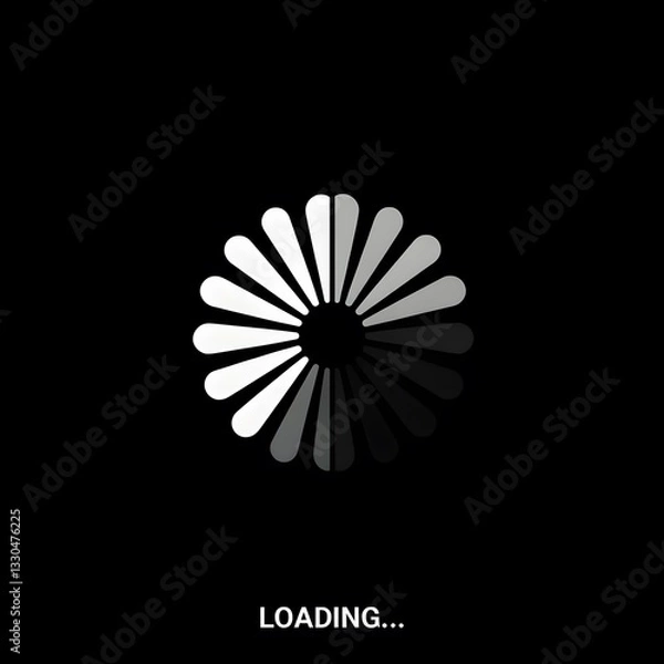 Fototapeta Minimalist Loading Icon Graphic with Text T-Shirt