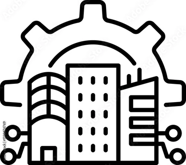 Fototapeta Digital transformation icon