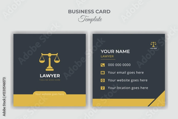 Fototapeta Lawyer firm unique business card design