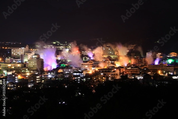 Obraz 別府温泉の湯けむり