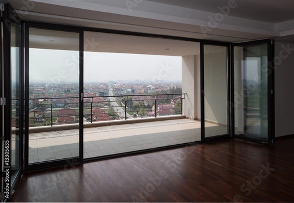 Obraz Empty Apartment Interiour, View to Balcony