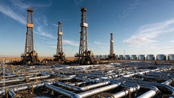 Fototapeta oil refinery plant