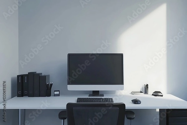 Fototapeta Modern Minimalist Workspace