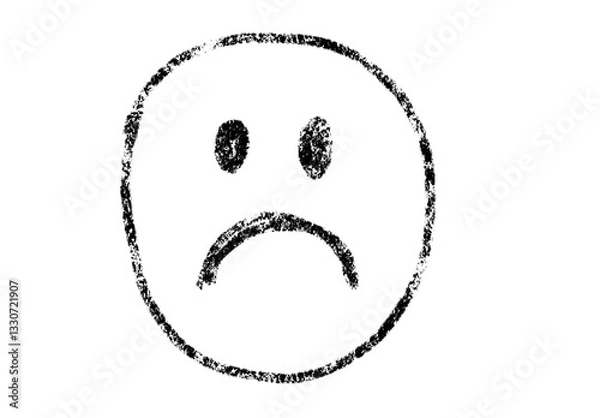 Obraz Sad face vector illustration 