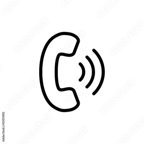 Fototapeta Call icon vector illustration. telephone sign and symbol. phone icon. contact us