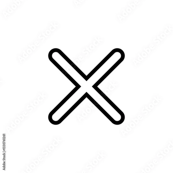 Fototapeta Close icon vector illustration. Delete sign and symbol. cross sign