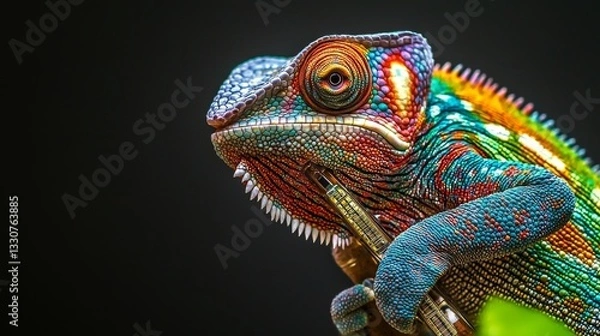 Fototapeta Closeup of a Colorful Chameleon