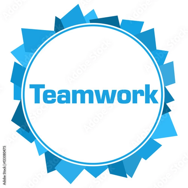 Fototapeta Teamwork Blue Random Shapes Circle 