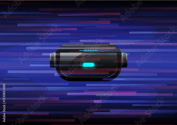 Fototapeta Abstract background with 3d virtual glitch effect