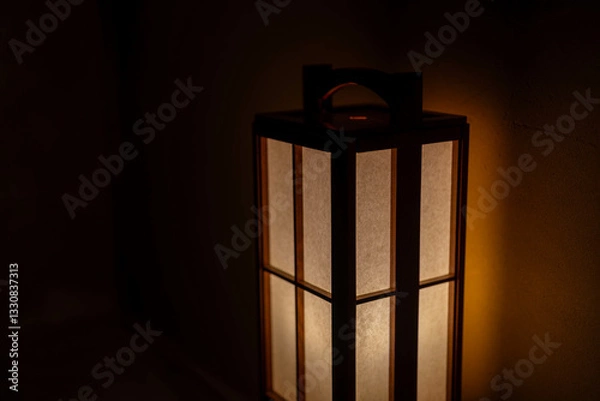 Obraz 行灯の趣のある灯り