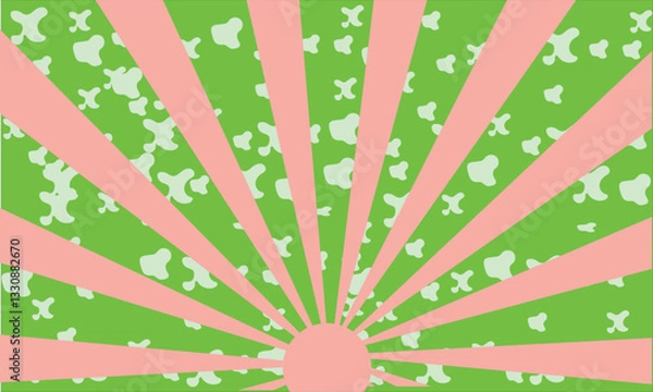 Fototapeta Concentrated lines background design, effect lines background design, cherry blossoms background design, sparkling background design, sunburst background design, 