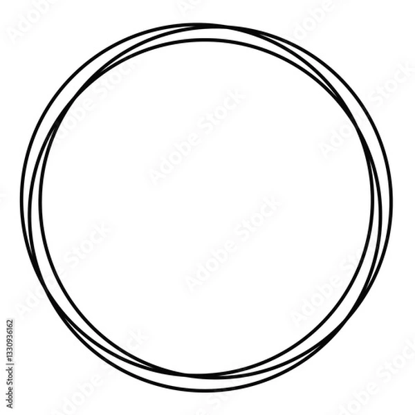 Fototapeta Black circle frame.	