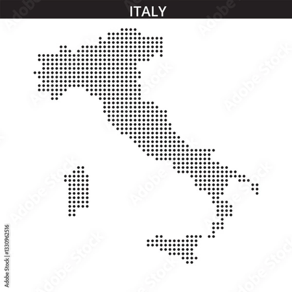 Fototapeta Italy map in dots