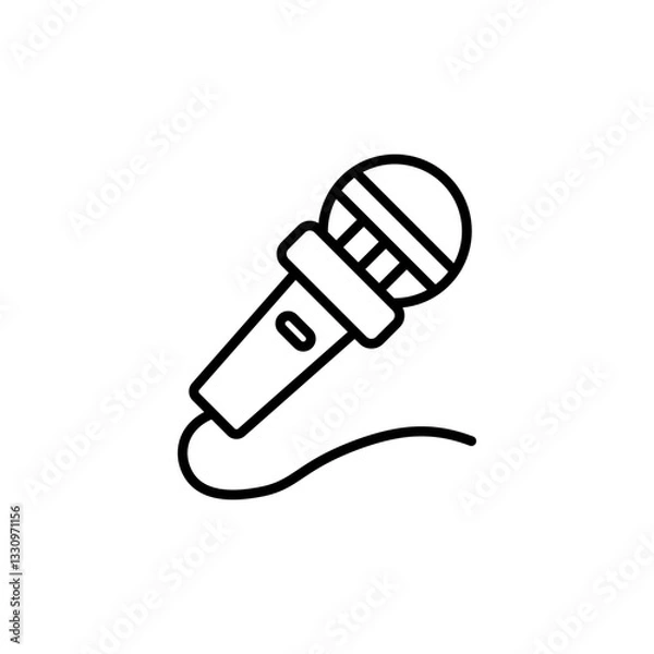 Fototapeta Karaoke microphone icon isolated on white background