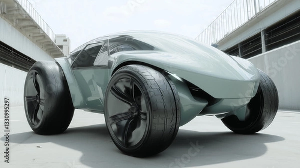 Obraz Futuristic high-performance EV featuring an aerodynamic chassis, innovative propulsion, digital driver interface, and smart automation, designed for speed, efficiency, and cutting-edge mobility