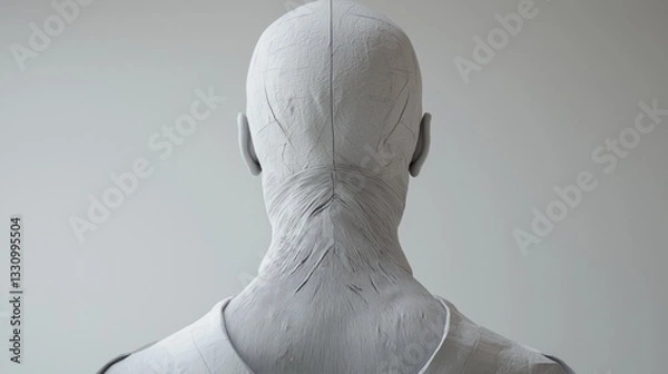 Obraz Minimalist Sculpture Featuring Abstract Human-Like Form from Behind
